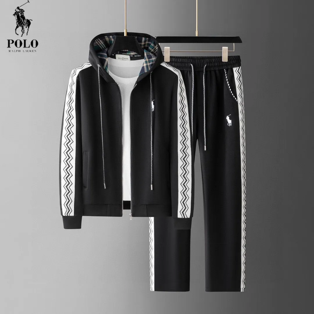 🅿️620 [POLo Paul] hot-selling suit is coming. Focus on the original version of the official website. 2025 new hot-selling cardigan and sweatshirt suit. The original order is the best. 🇭🇰The meticulous work of top designers. It is a fitting and perfect upper body effect. All-natural high-quality Tencel Roman cotton 100%, close-fitting comfort, noble and elegant! Original hardware embodies elegance and nobility! Counter size: M-4XL (up to 190 pounds)
